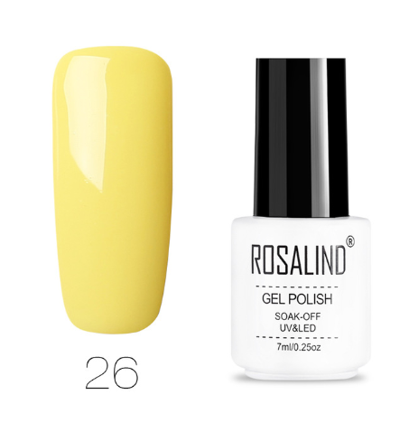 ROSALIND 7ML Pure Colors series Gel Nail Polish 01-58 UV&LED Lamp For Nail Extensions Gel Lacquer Varnishes Need Base Top Art