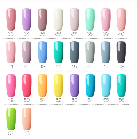 ROSALIND 7ML Pure Colors series Gel Nail Polish 01-58 UV&LED Lamp For Nail Extensions Gel Lacquer Varnishes Need Base Top Art