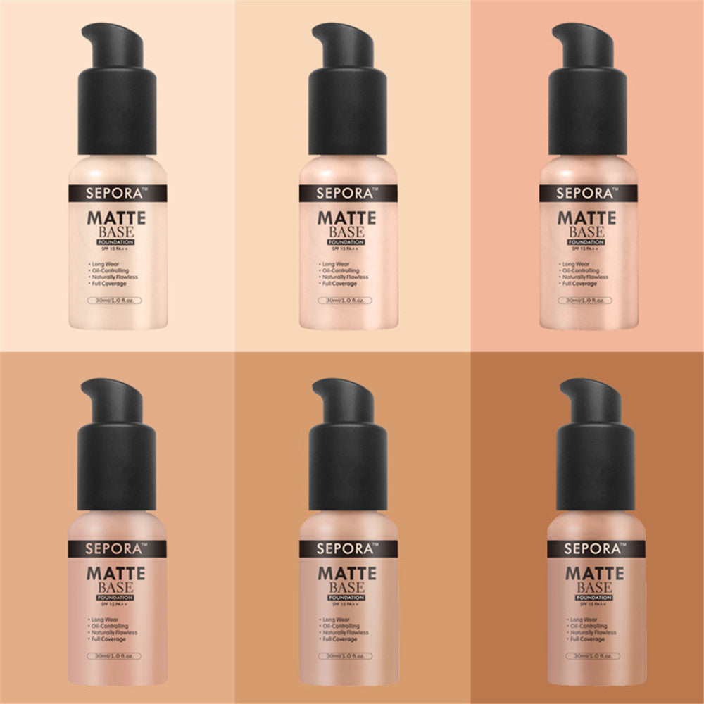 30ml Face Matte Liquid Foundation Base Makeup Oil Control Concealer