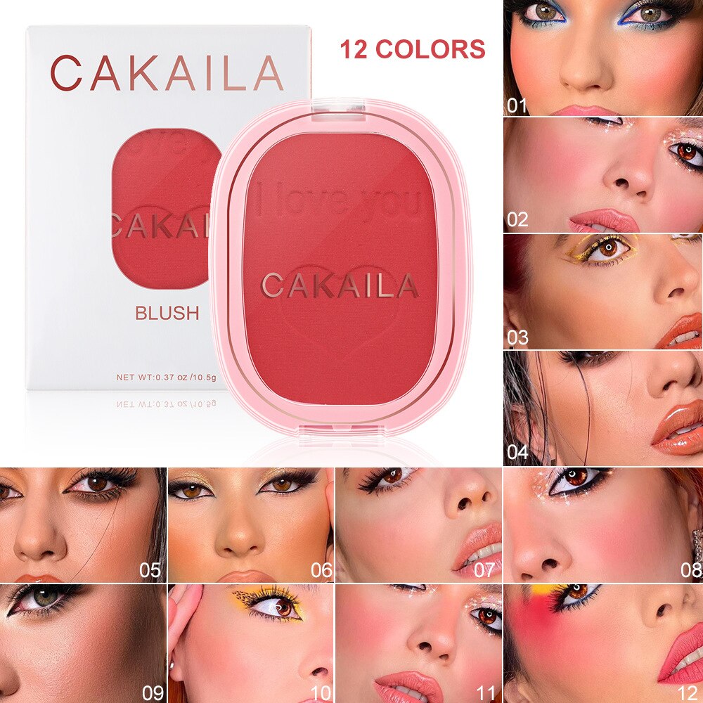 12 Colors Single Blush Palette Face Cream Concealer Foundation Powder