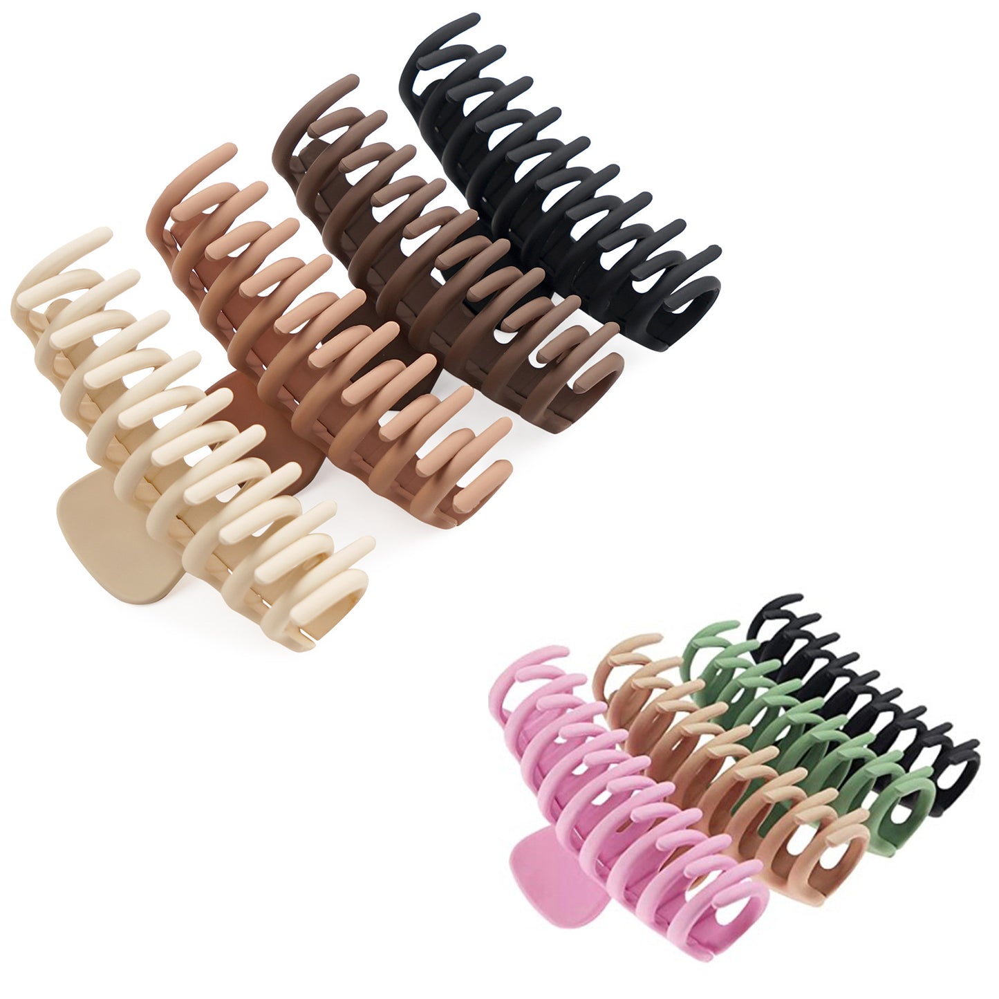 Acrylic Frosted Clip Hairpin Simple Keel Hair Claw Combination Set