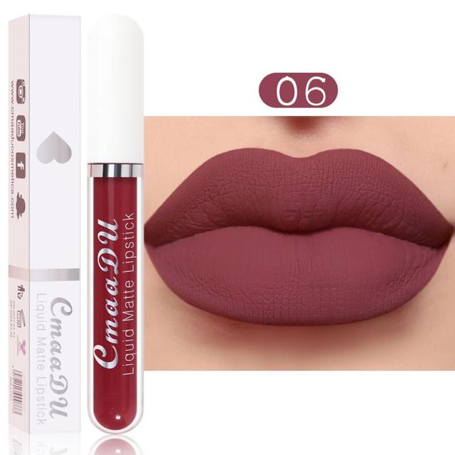 Matte Velvet Lip Gloss Liquid Lipstick Glitter Makeup Cosmetics