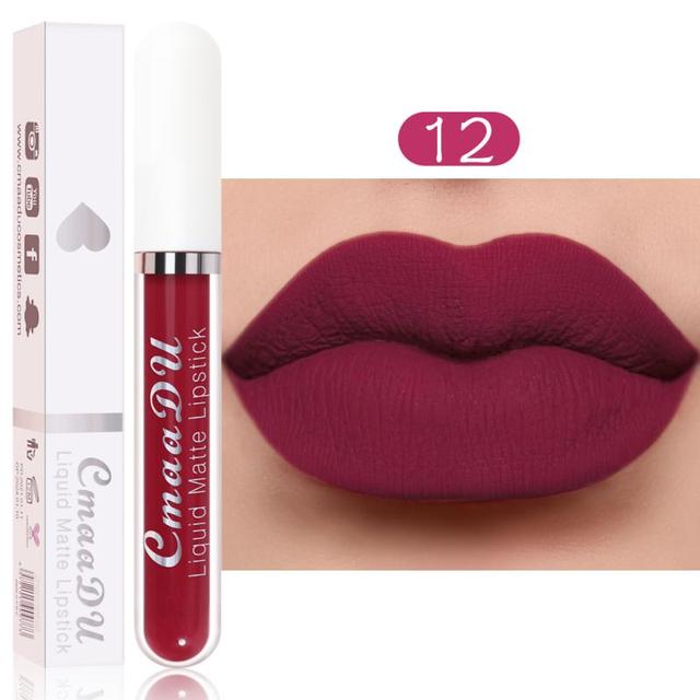 Matte Velvet Lip Gloss Liquid Lipstick Glitter Makeup Cosmetics