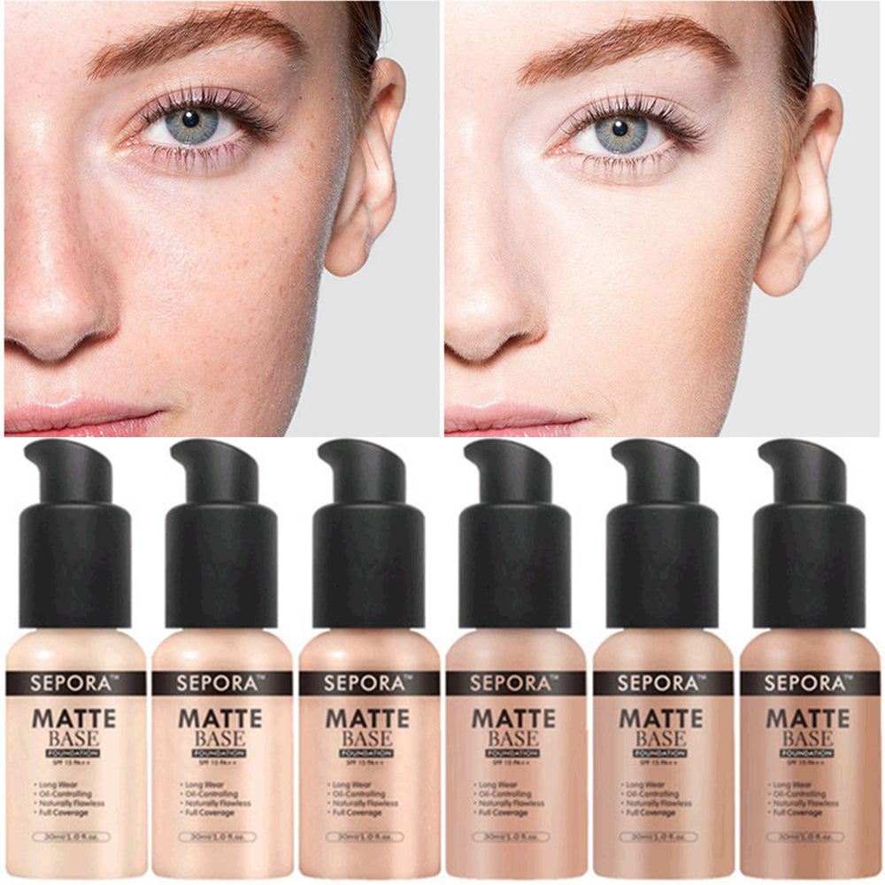 30ml Face Matte Liquid Foundation Base Makeup Oil Control Concealer