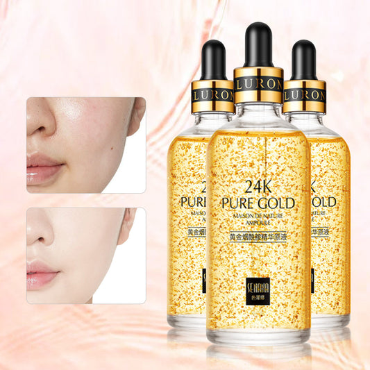 24K Gold Face Serum Hyaluronic Acid Facial Whitening Anti-Wrinkle Liquid Essence