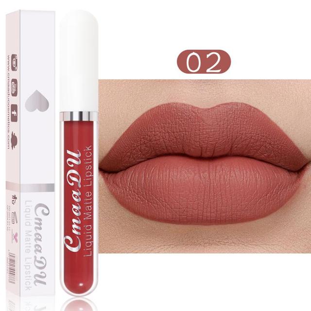 Matte Velvet Lip Gloss Liquid Lipstick Glitter Makeup Cosmetics