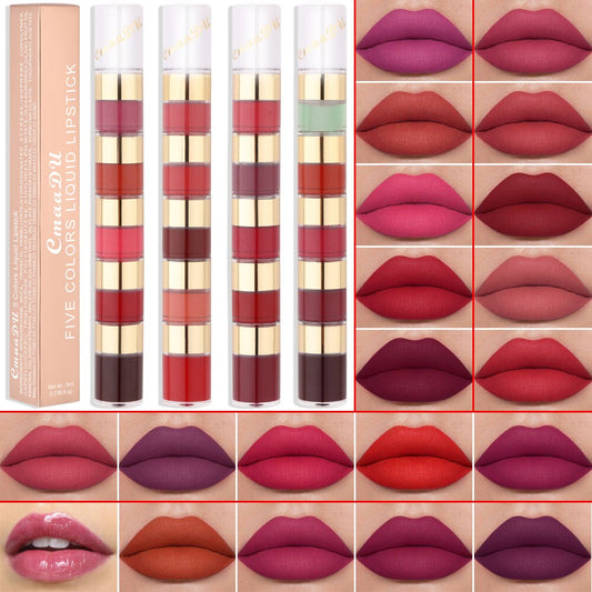 5 Colors Makeup Matte Lipstick Waterproof Long Lasting  liquid Lip Stick