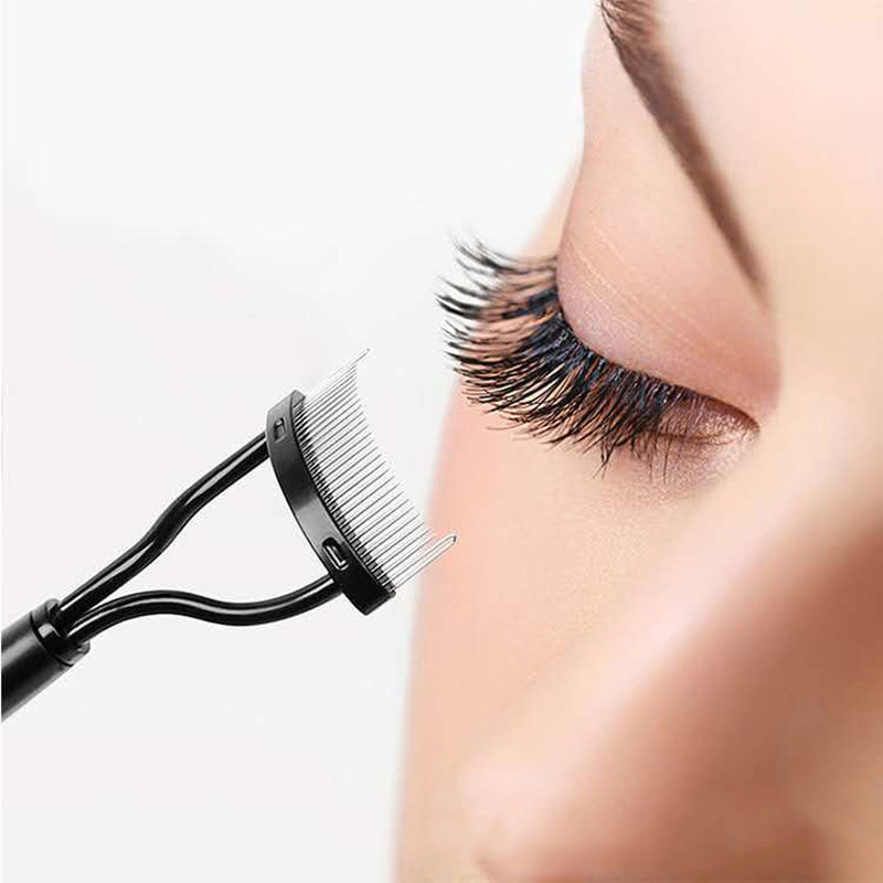 Eyelash Curler Makeup Lash Separator Brush Comb