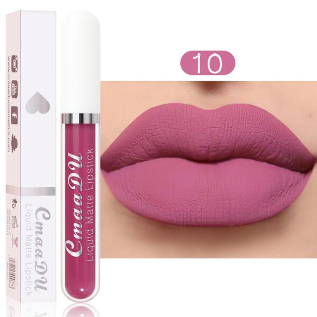 Matte Velvet Lip Gloss Liquid Lipstick Glitter Makeup Cosmetics