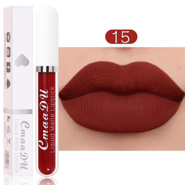 Matte Velvet Lip Gloss Liquid Lipstick Glitter Makeup Cosmetics