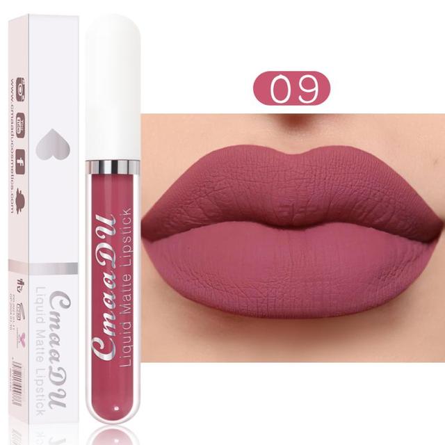 Matte Velvet Lip Gloss Liquid Lipstick Glitter Makeup Cosmetics