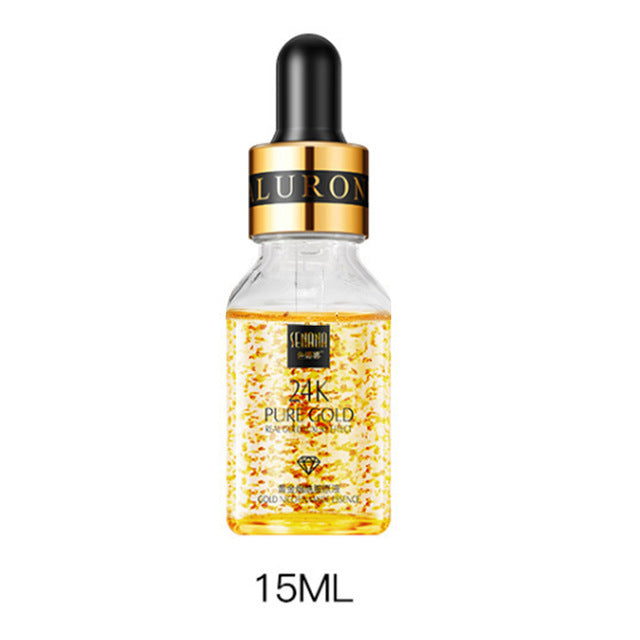 24K Gold Face Serum Hyaluronic Acid Facial Whitening Anti-Wrinkle Liquid Essence