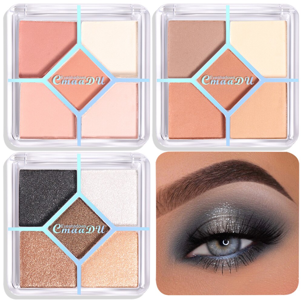 5 Colors Nude Matte Palette Shimmer Shiny Eyeshadow