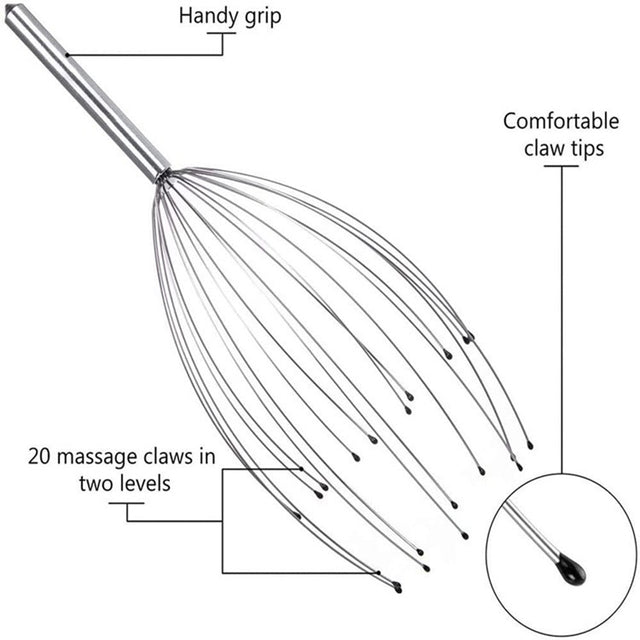 Head Massage Claw Tickling Steel Wire Head Claw Octopus Massager