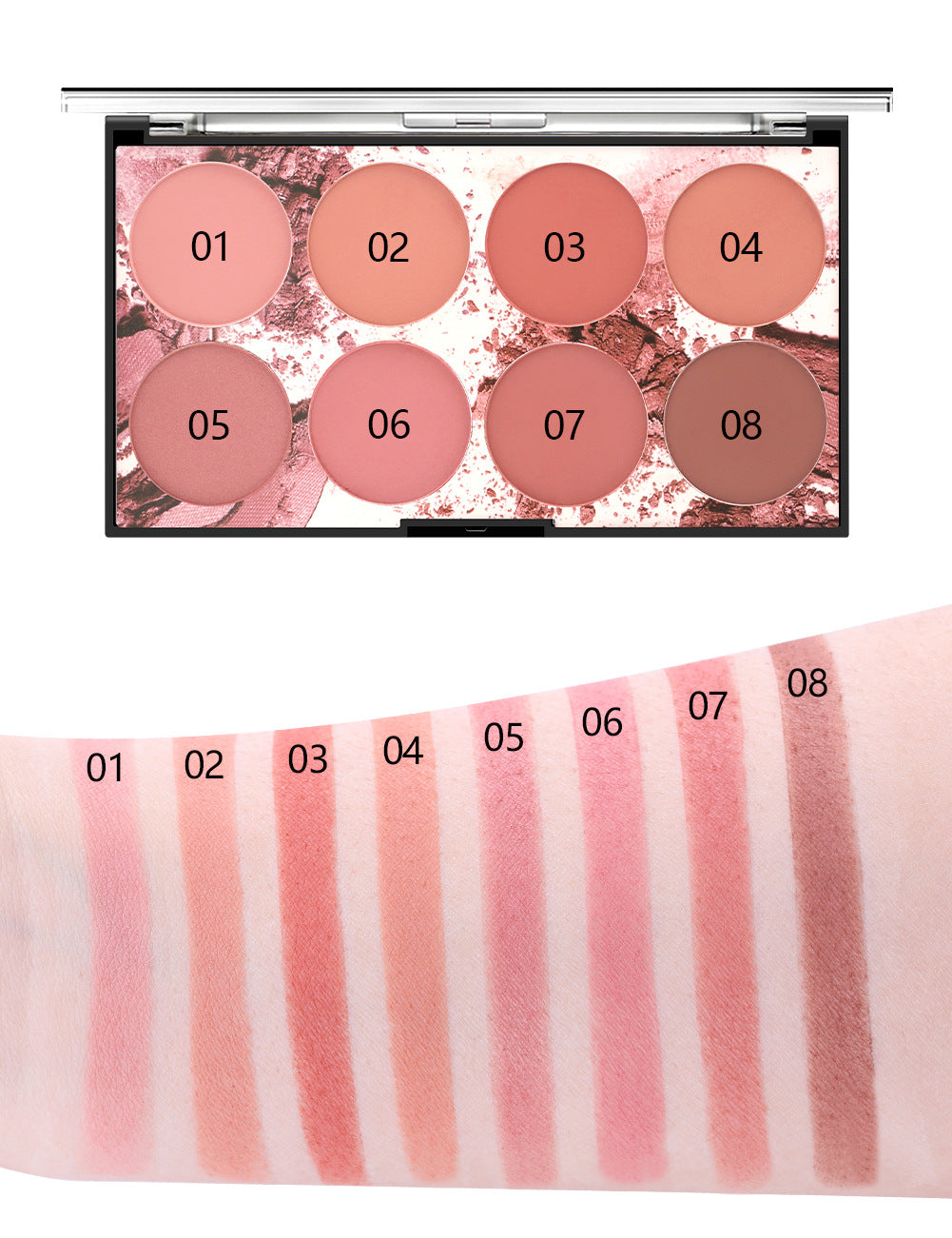 8 Colors Matte Blush Palette Rouge Pigment Face Makeup