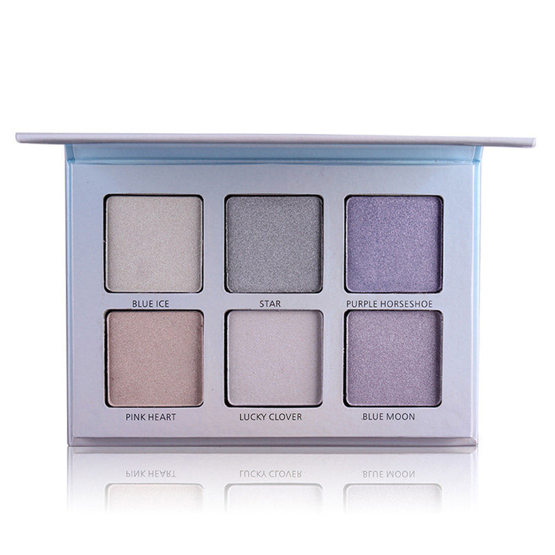 6 Colors Matte Shimmer Highlight Powder Palette Face Makeup