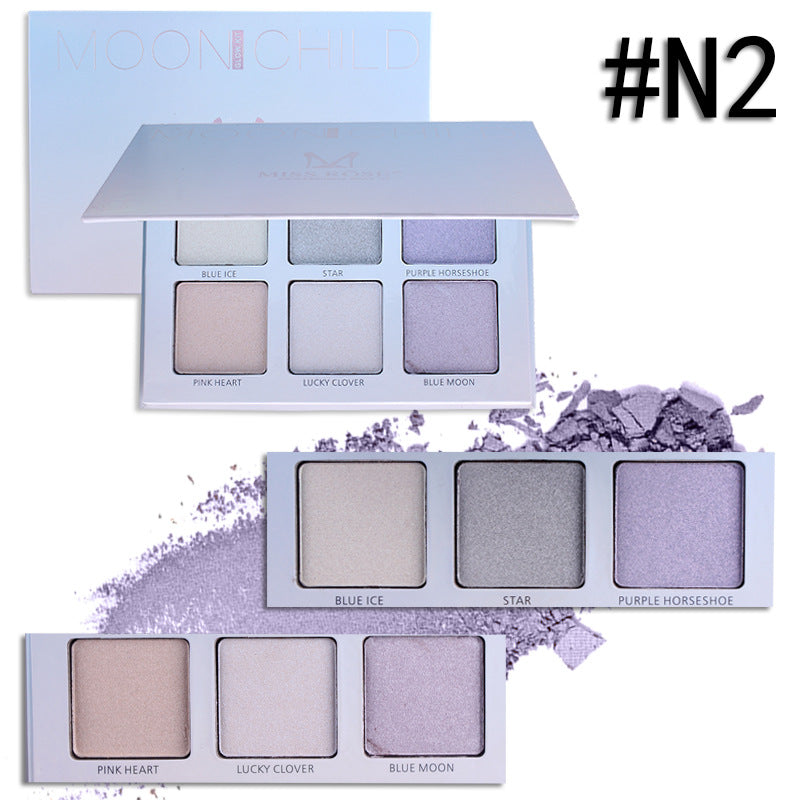 6 Colors Matte Shimmer Highlight Powder Palette Face Makeup