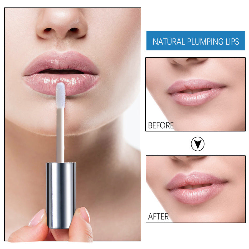 Clear Pink Glossy Plumping Shimmer Tube Lip Gloss