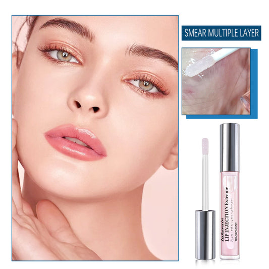 Clear Pink Glossy Plumping Shimmer Tube Lip Gloss