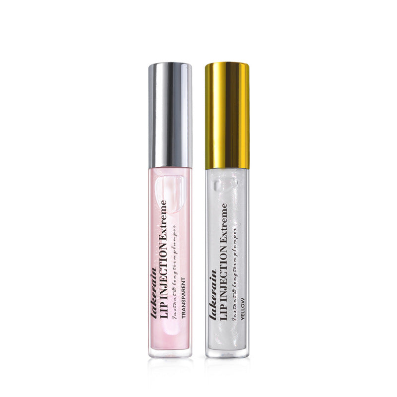 Clear Pink Glossy Plumping Shimmer Tube Lip Gloss