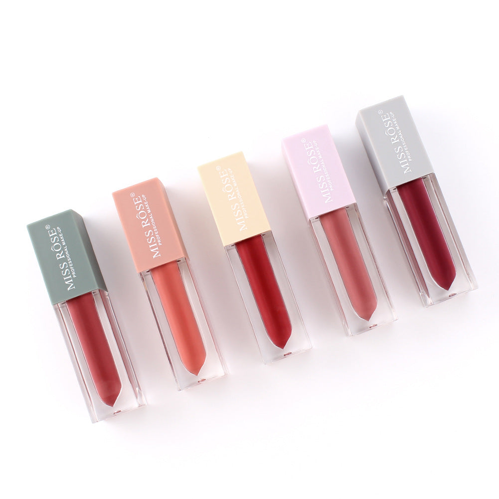 5PCS Nude Lip Stick Cosmetic Long Lasting Waterproof Lip Glaze Kit