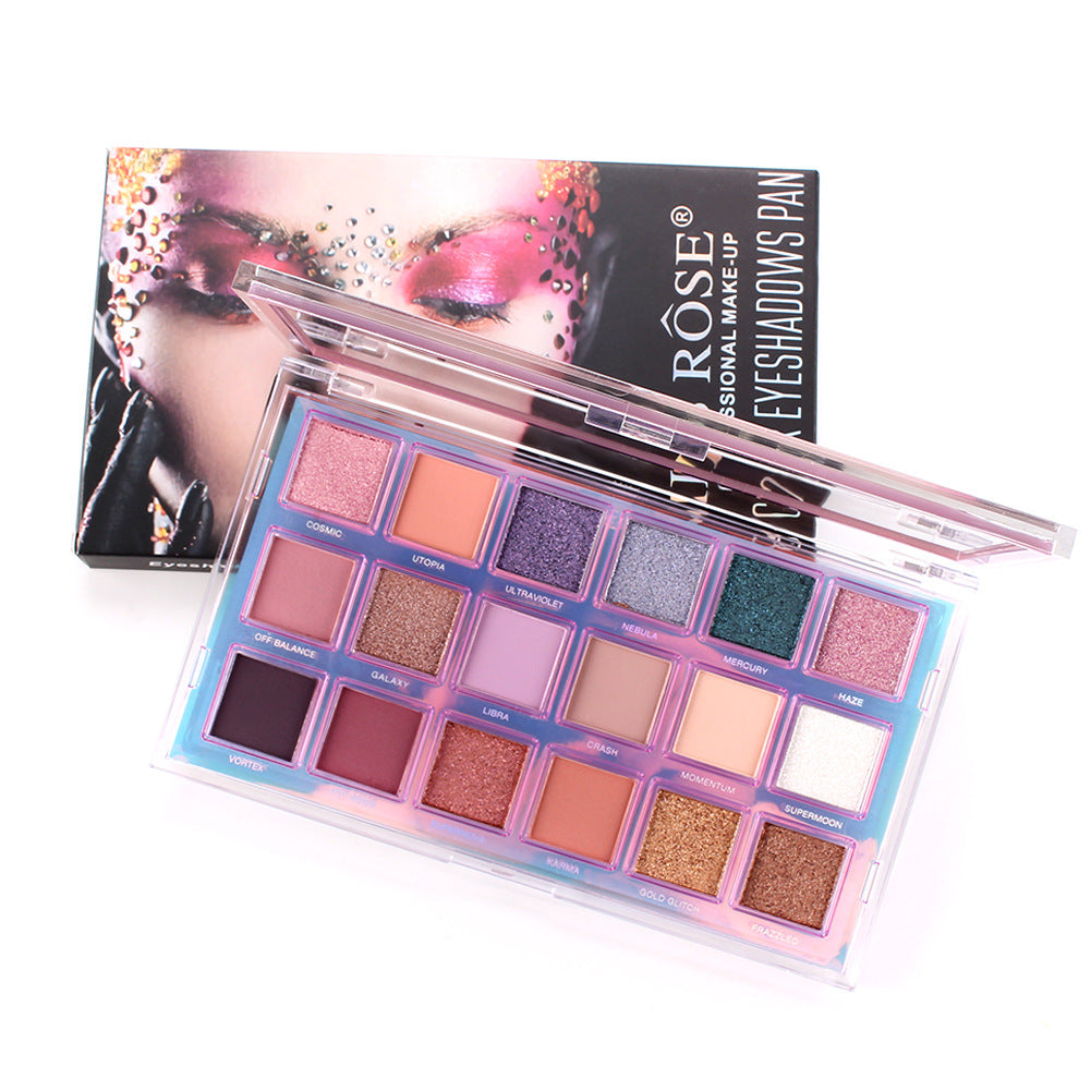 18 Colors Waterproof Pearlescent Glitter Matte Eyeshadow Palette