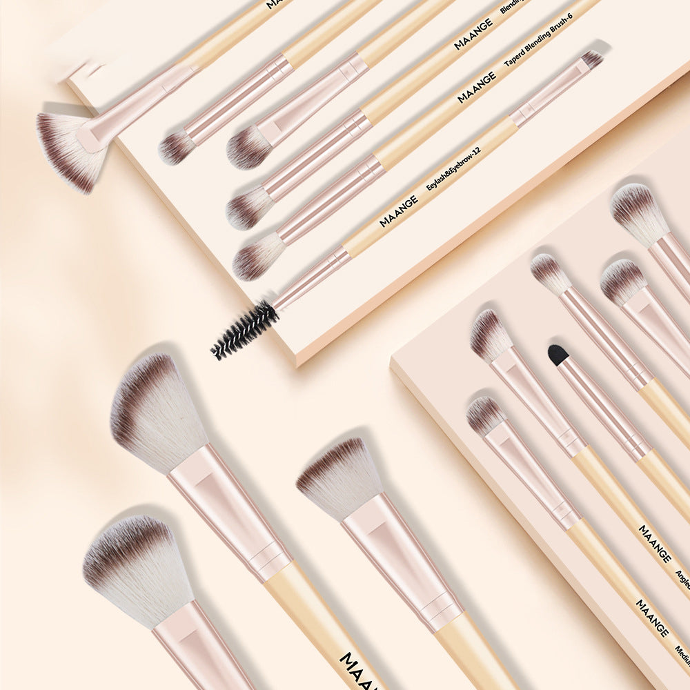 15Pcs Makeup Brushes Set Eye Shadow Powder Foundation Blush Blending Brushes Kits