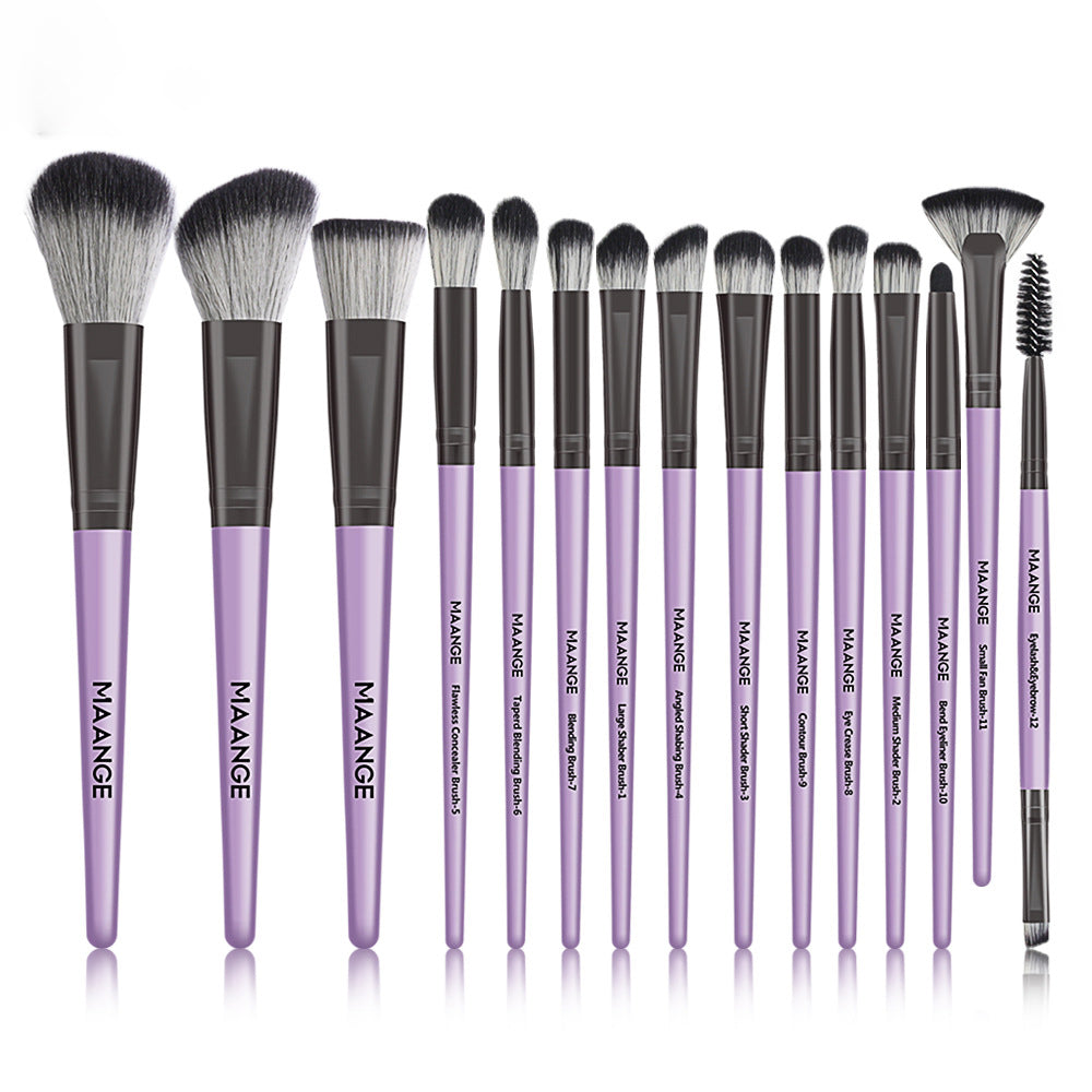 15Pcs Makeup Brushes Set Eye Shadow Powder Foundation Blush Blending Brushes Kits