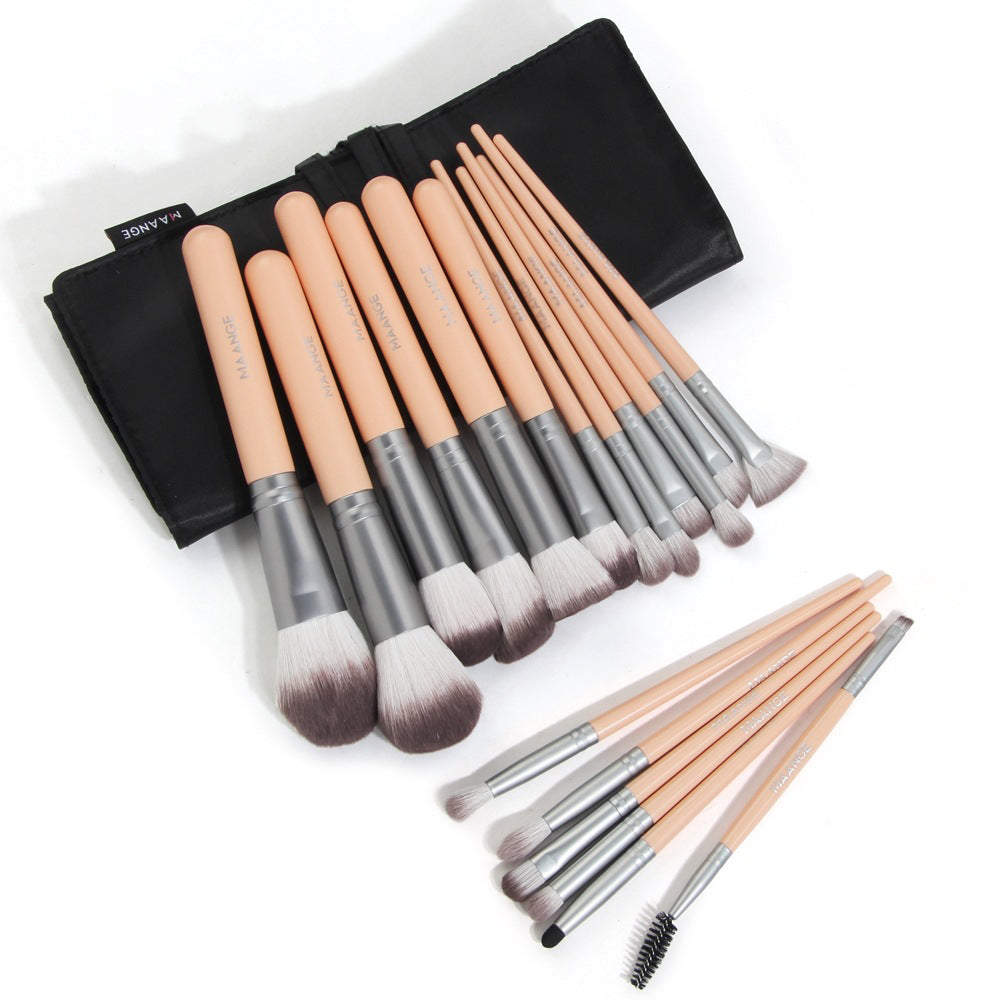 Portable 18Pcs Makeup Brushes Set Eye Shadow Powder Brush Tool With Bag Kit