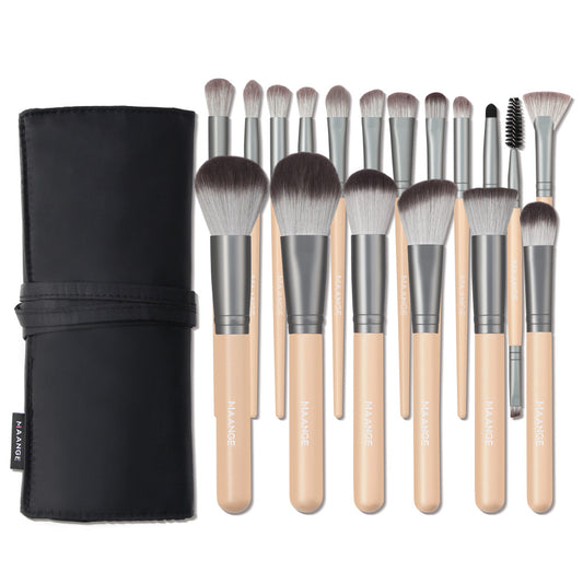 Portable 18Pcs Makeup Brushes Set Eye Shadow Powder Brush Tool With Bag Kit