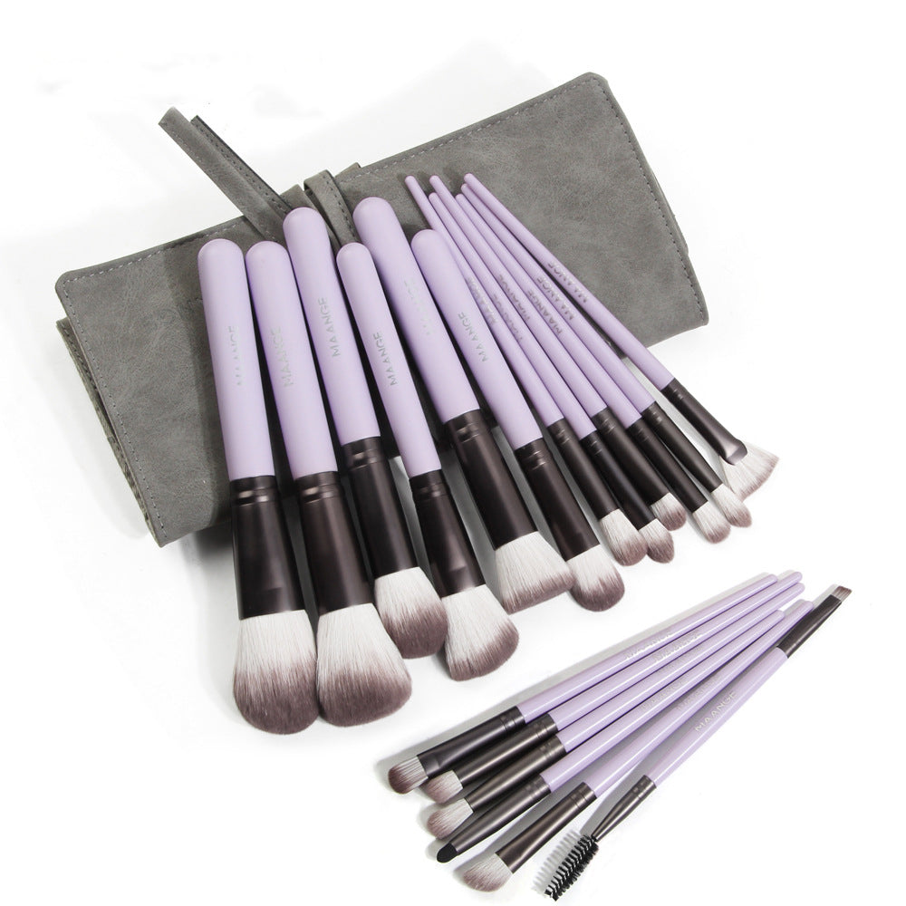 Portable 18Pcs Makeup Brushes Set Eye Shadow Powder Brush Tool With Bag Kit