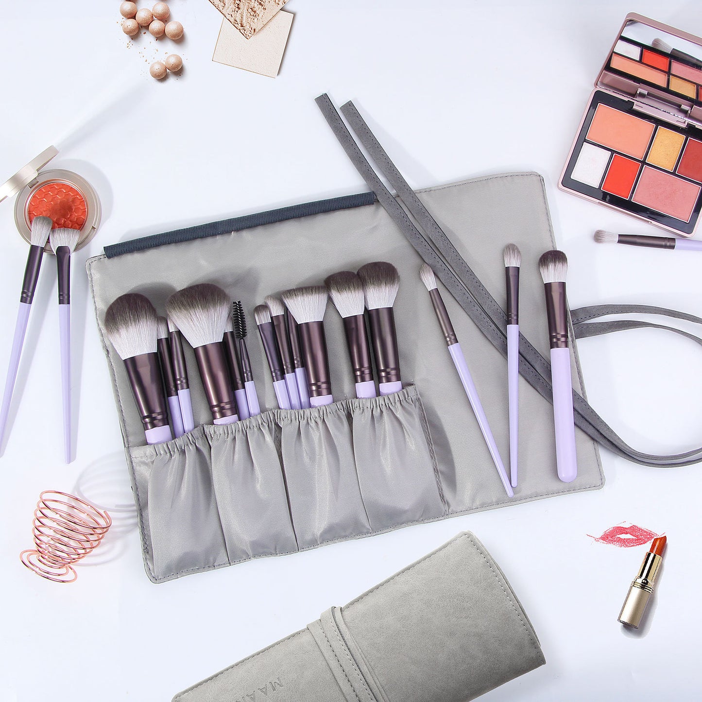 Portable 18Pcs Makeup Brushes Set Eye Shadow Powder Brush Tool With Bag Kit