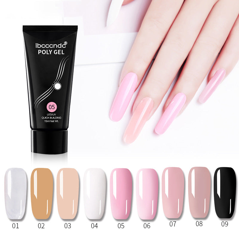 15ml Gloss Poly Gel Nail Polish Nail File Nail Art Pen Beauty Kit