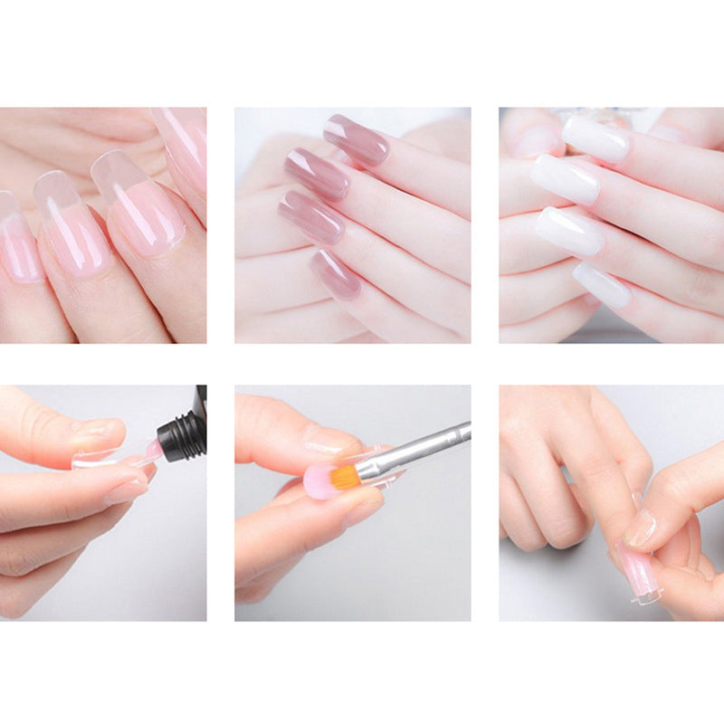 6Pcs Nail Poly Gel Liquid Nail Tips Nail Art Kit