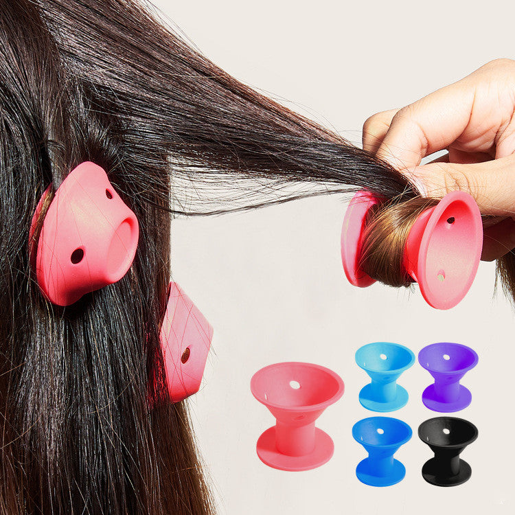 10Pcs Soft Rubber Magic Hair Care Rollers Silicone Hair Curler Twist Hair