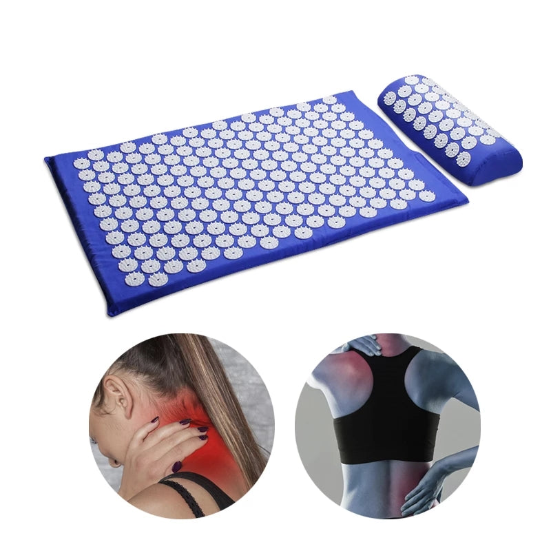 3Pcs/Set Yoga Massage Mat Acupressure Pad for Back Neck Needle Acupuncture