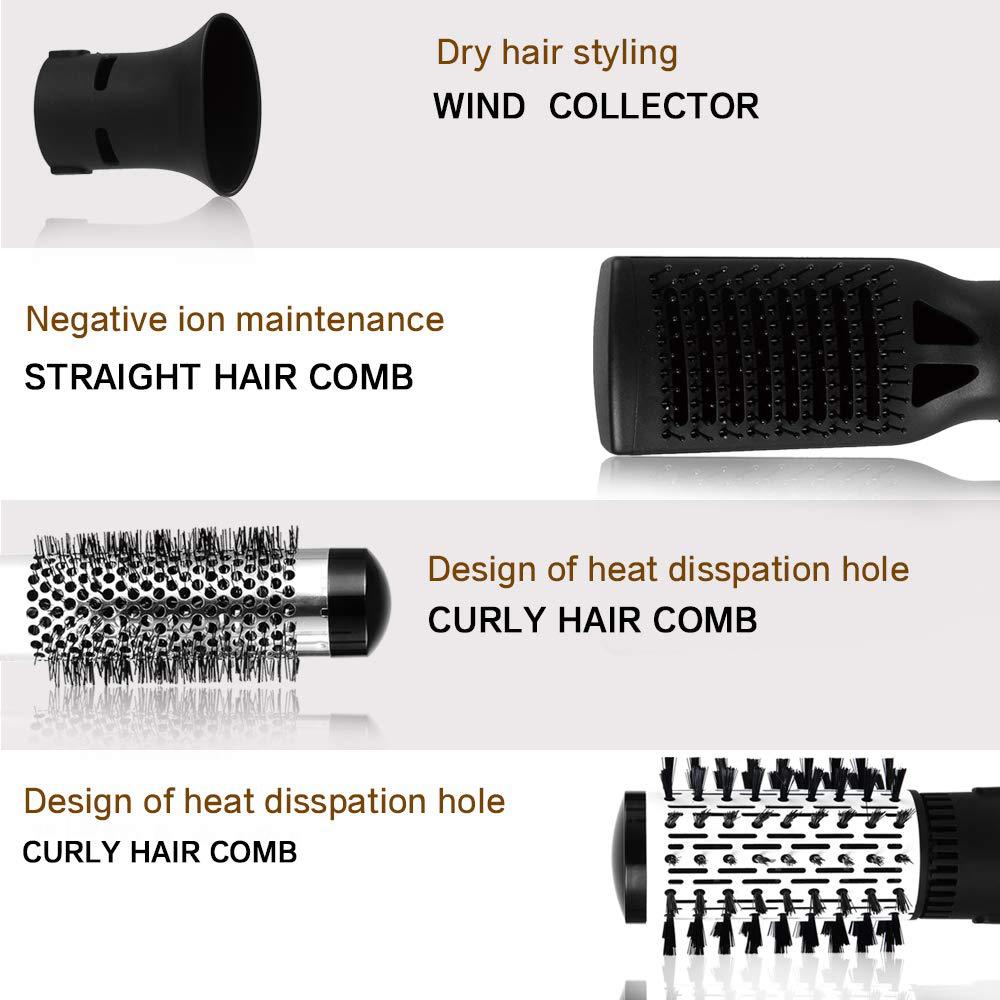 Hot Air Brush 4 Head Replaceable Hair Dryer Comb One Step Blower